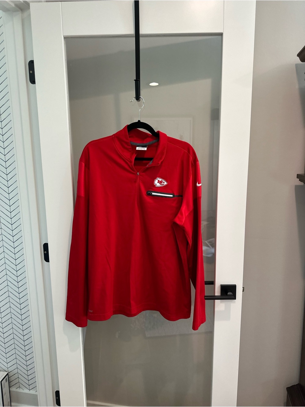 NFL Kansas City Chiefs Red Nike Quarter-Zip Pullover